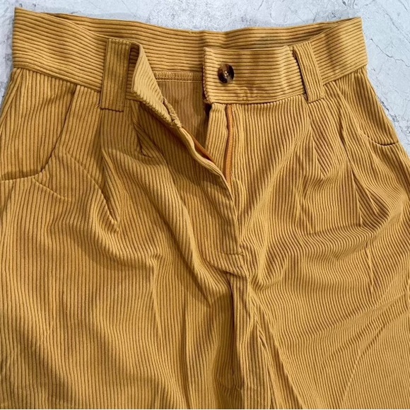 Y2K Light Brown Corduroy Low Rise Flare Pants - Picture 6 of 7